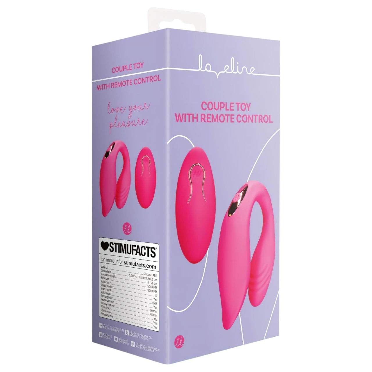 Loveline - akkus, rádiós párvibrátor (pink) Loveline - akkus, rádiós párvibrátor (pink)