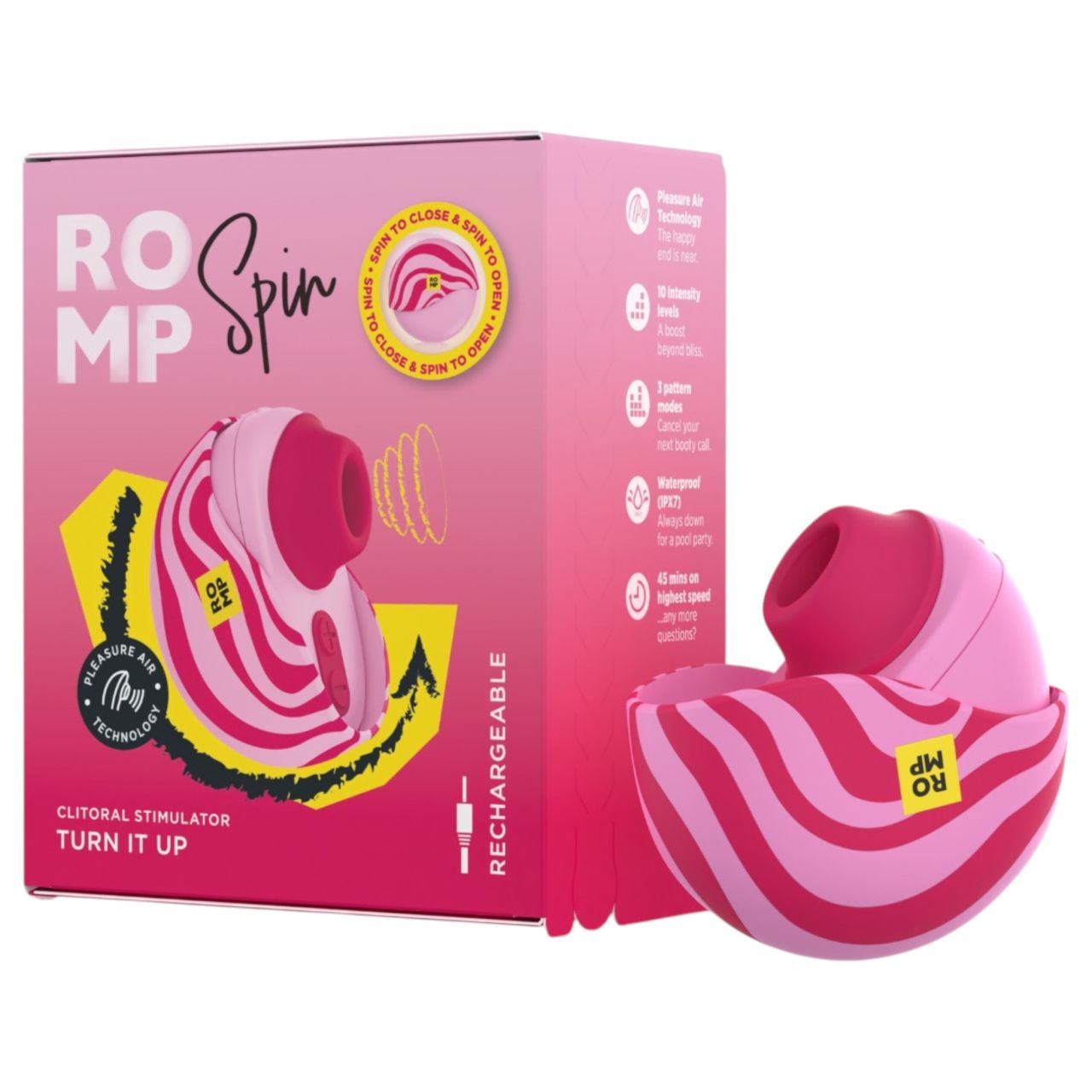 ROMP Spin - léghullámos csiklóizgató (rózsaszín) ROMP Spin - léghullámos csiklóizgató (rózsaszín)