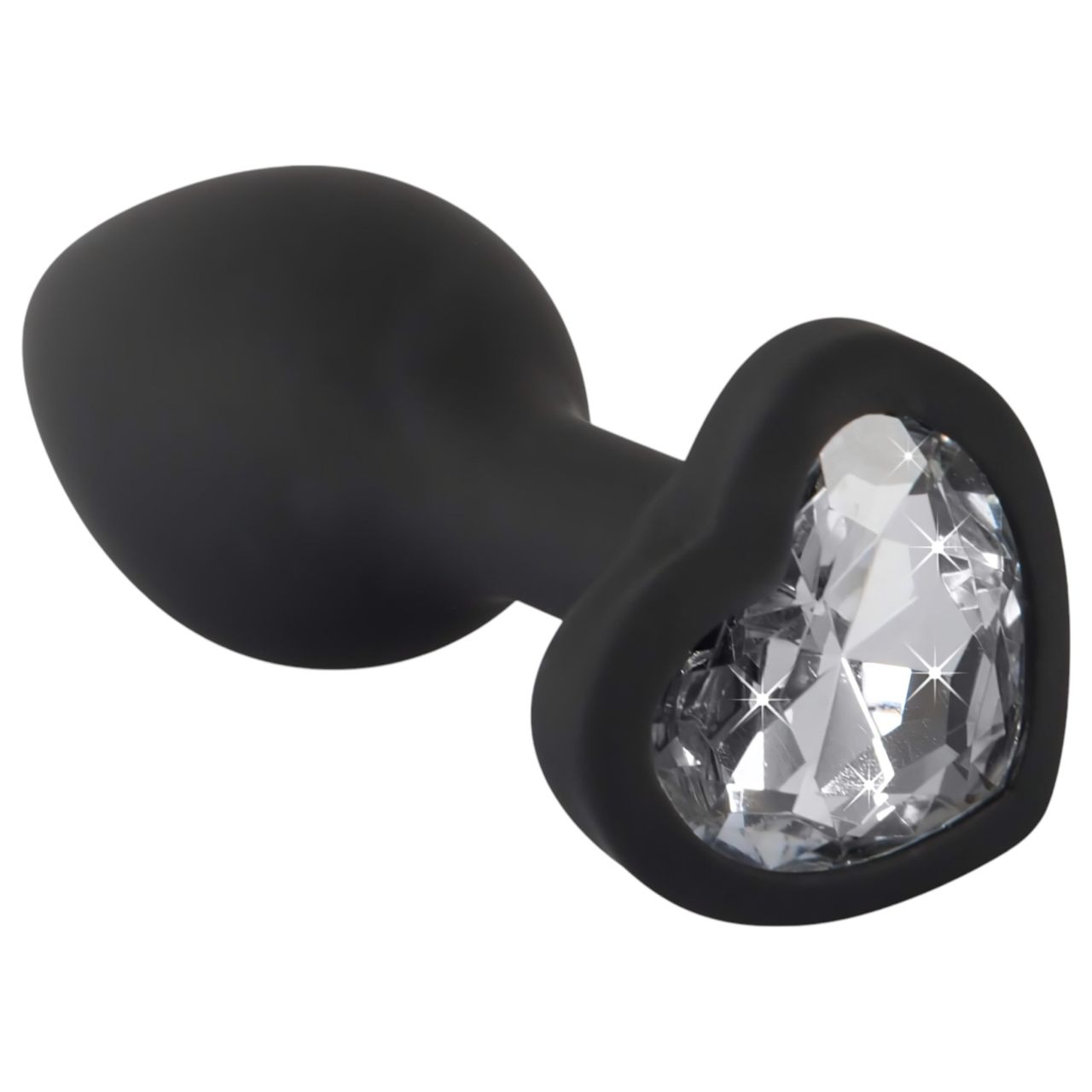 You2Toys Anal Plug - fehér köves anál plug (fekete)