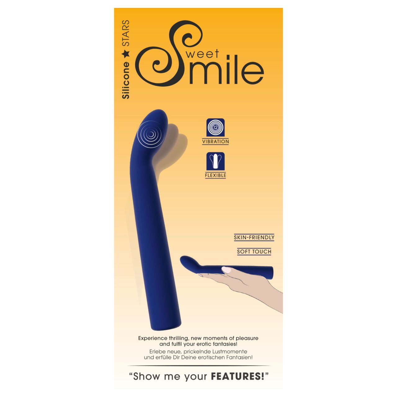 Smile - hajlított G-pont vibrátor (kék) Smile - hajlított G-pont vibrátor (kék)