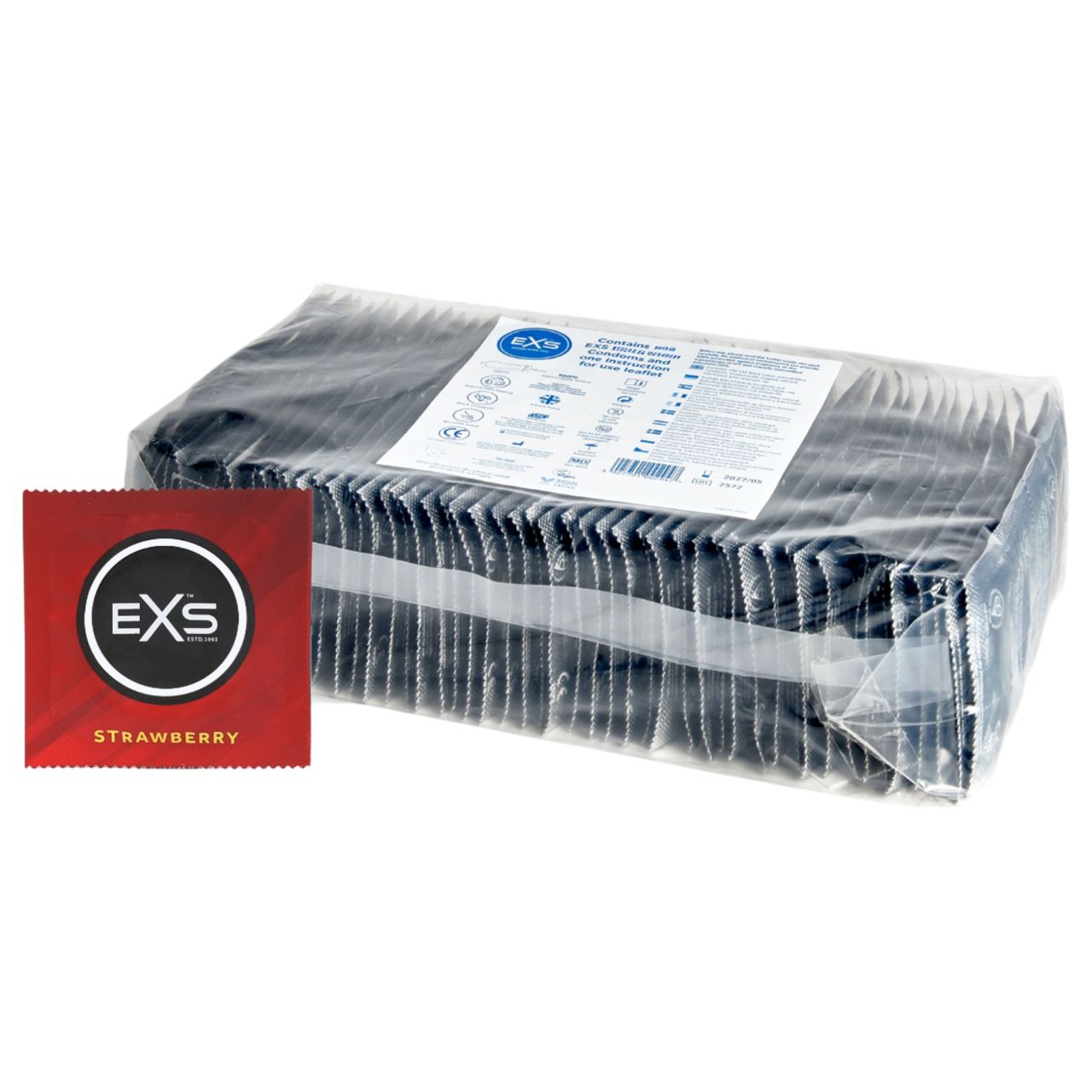 EXS Strawberry - eper ízű óvszer (100 db) EXS Strawberry - eper ízű óvszer (100 db)