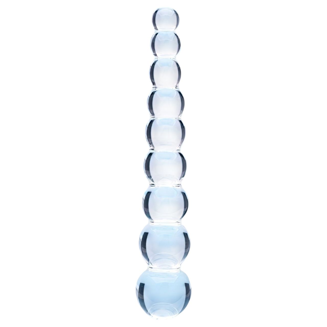 Clarity Elysian Pearls - gyöngyös üveg dildó (átlátszó)
