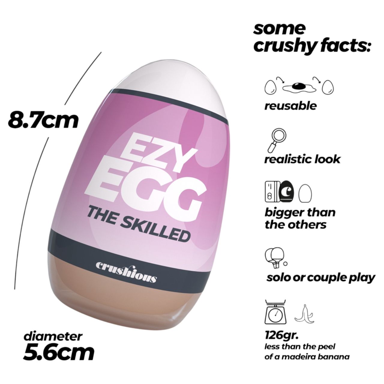 Crushious Ezy Egg The Skilled - maszturbátor tojás férfiaknak (testszínű) Crushious Ezy Egg The Skilled - maszturbátor tojás férfiaknak (testszínű)