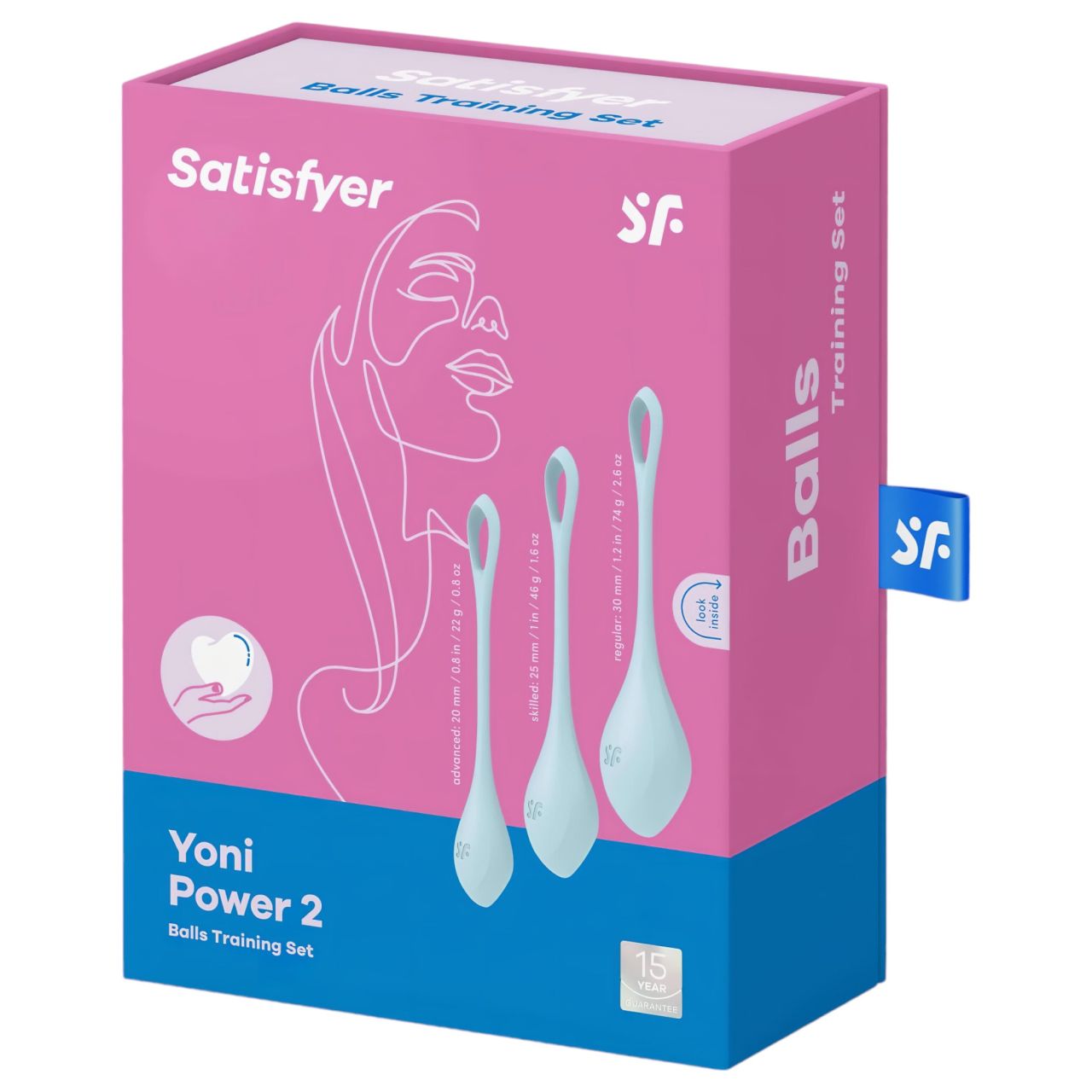 / Satisfyer Yoni Power 2 - gésagolyó szett (kék, 3 részes) / Satisfyer Yoni Power 2 - gésagolyó szett (kék, 3 részes)
