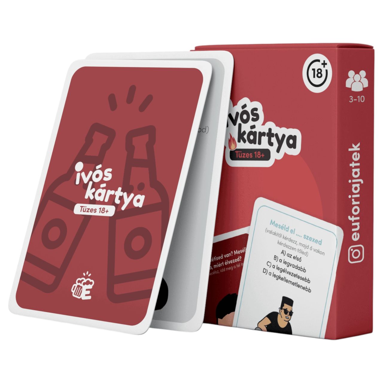 Eufória - Tüzes 18+ ivós kártyajáték, pikáns partyjáték Eufória - Tüzes 18+ ivós kártyajáték, pikáns partyjáték