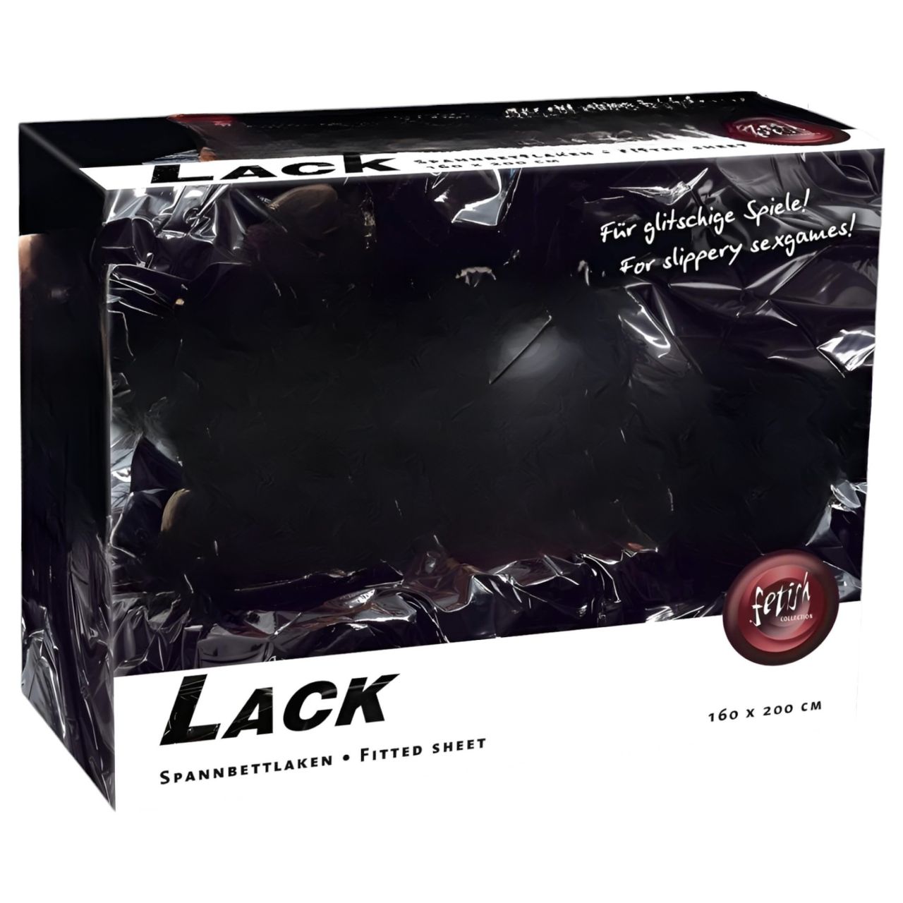 Fetish - lakk lepedő - gumis - 160 × 200 cm (fekete) Fetish - lakk lepedő - gumis - 160 × 200 cm (fekete)