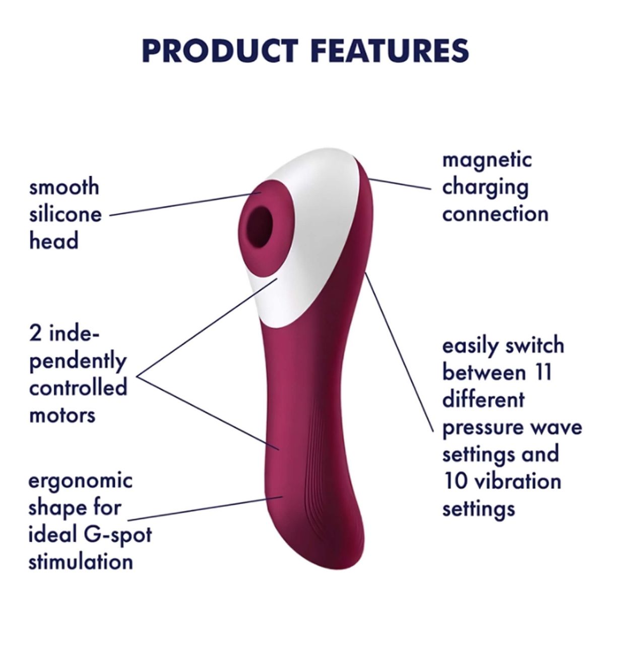 Satisfyer Dual Crush 2in1 csiklószívó + G-pont vibrátor (piros) Satisfyer Dual Crush 2in1 csiklószívó + G-pont vibrátor (piros)