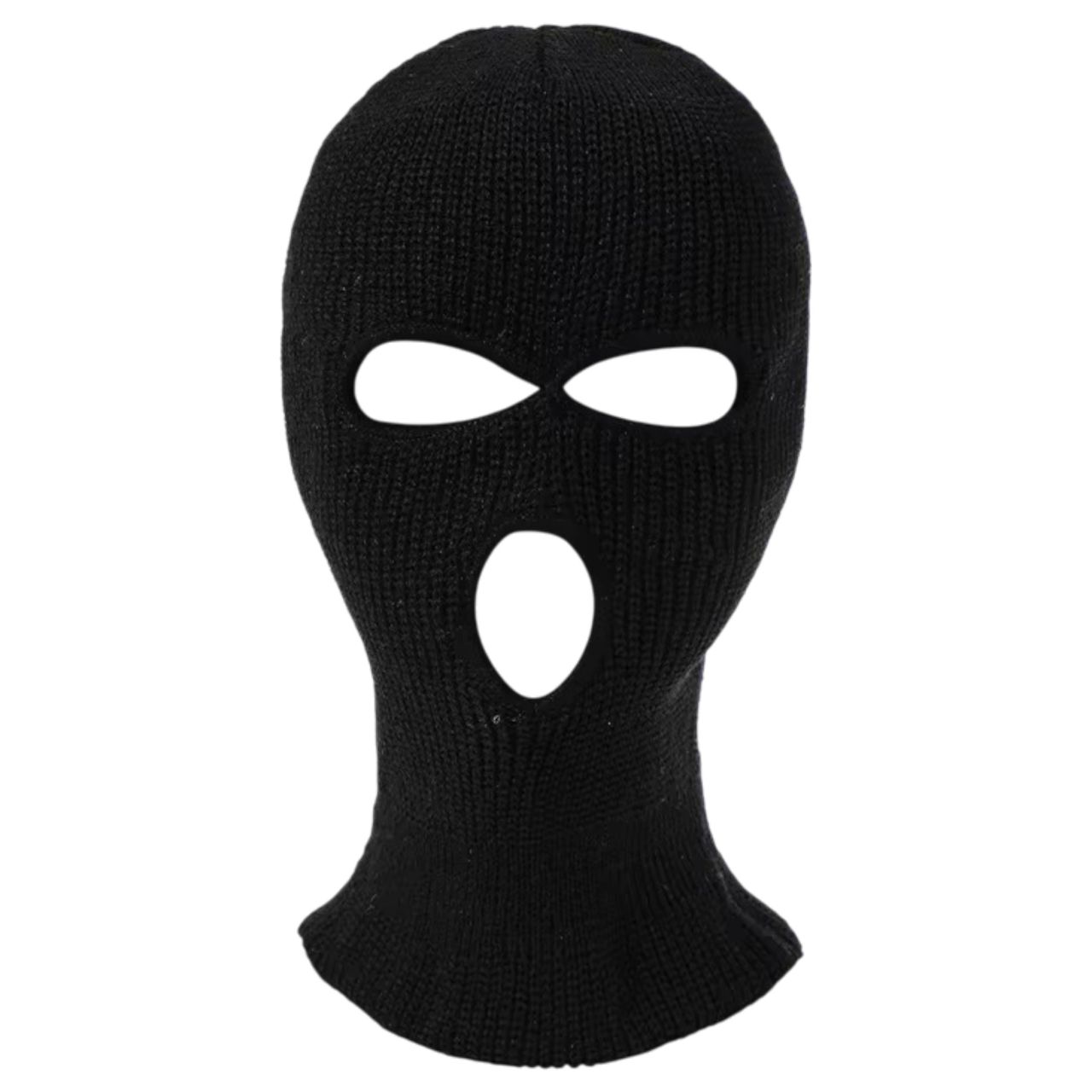 Balaclava - kötött szopóálarc 3 nyílással (fekete) Balaclava - kötött szopóálarc 3 nyílással (fekete)