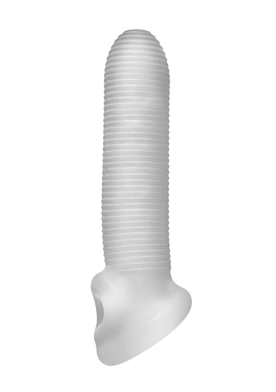 Perfect Fit - Fat Boy Micro Ribbed - péniszköpeny (17 cm, fehér) Perfect Fit - Fat Boy Micro Ribbed - péniszköpeny (17 cm, fehér)