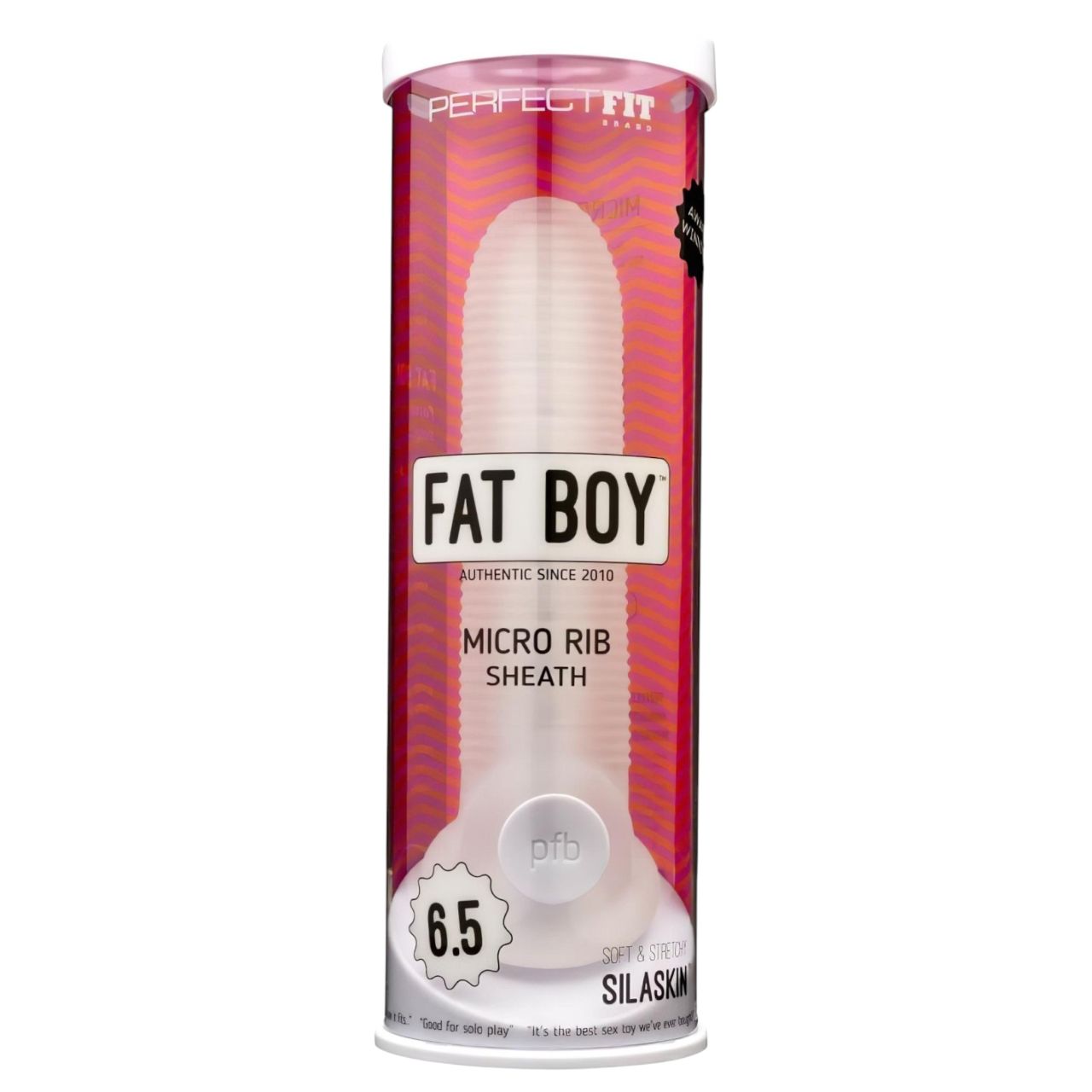 Perfect Fit - Fat Boy Micro Ribbed - péniszköpeny (17 cm, fehér) Perfect Fit - Fat Boy Micro Ribbed - péniszköpeny (17 cm, fehér)