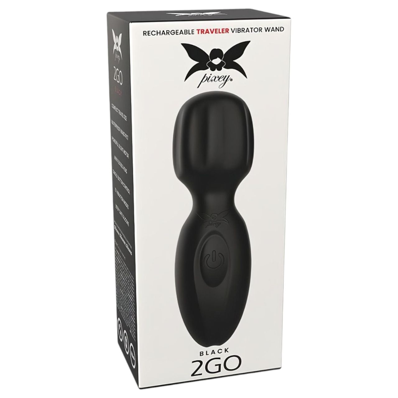 Pixey 2GO - akkus mini masszírozó wand vibrátor (fekete) Pixey 2GO - akkus mini masszírozó wand vibrátor (fekete)