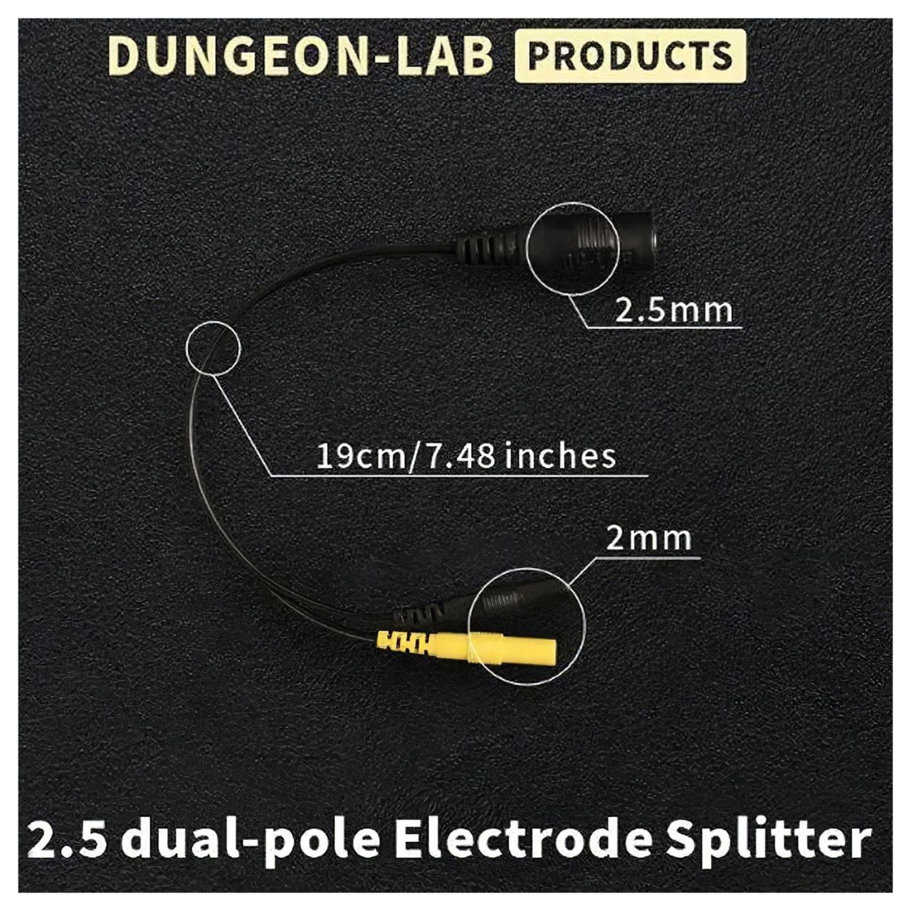 DG-LAB - elektróda elosztó 2,5 mm-es aljzatról 2 mm-esre (fekete) DG-LAB - elektróda elosztó 2,5 mm-es aljzatról 2 mm-esre (fekete)