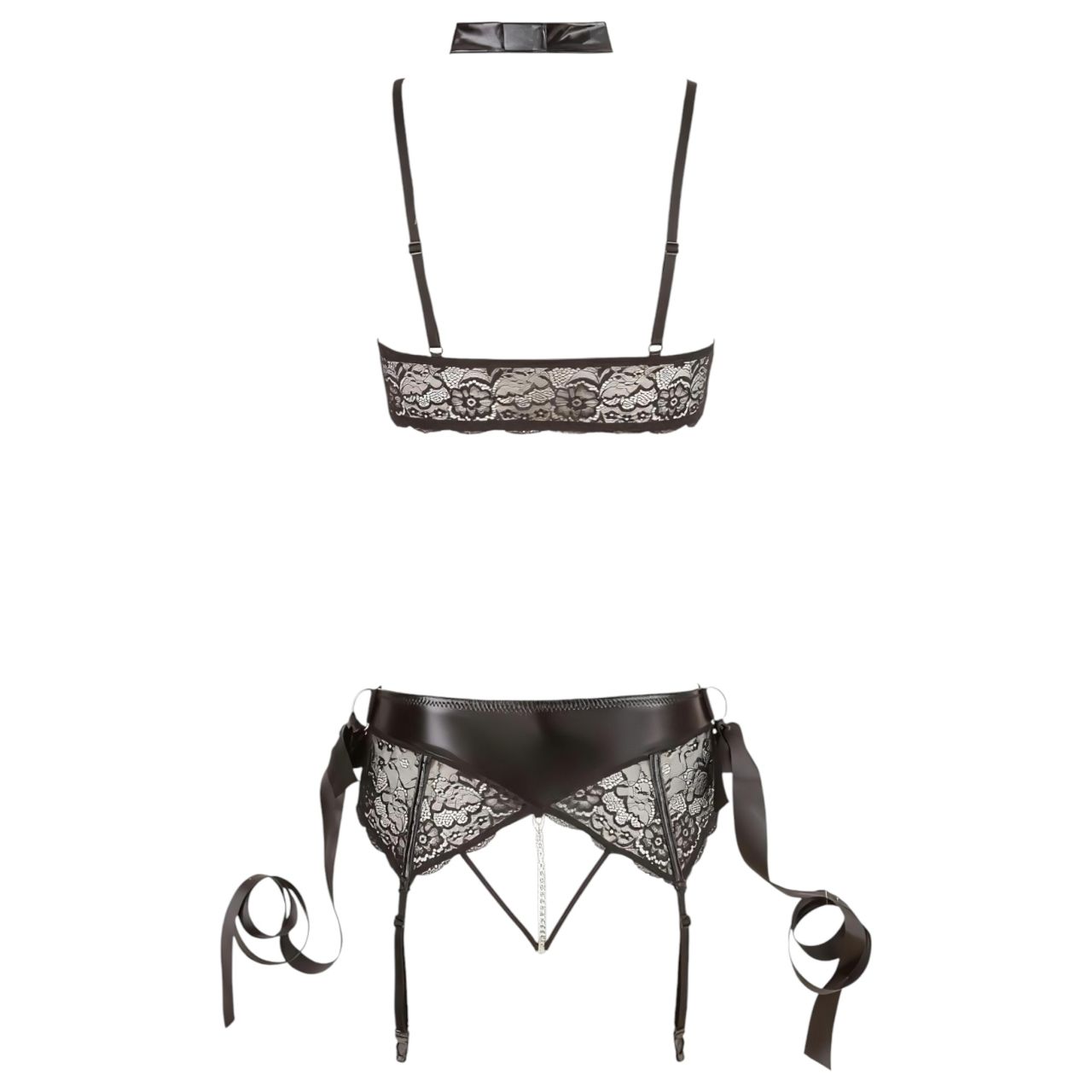 Cottelli Bondage - csipkés fehérnemű szett (5 részes) Cottelli Bondage - csipkés fehérnemű szett (5 részes)