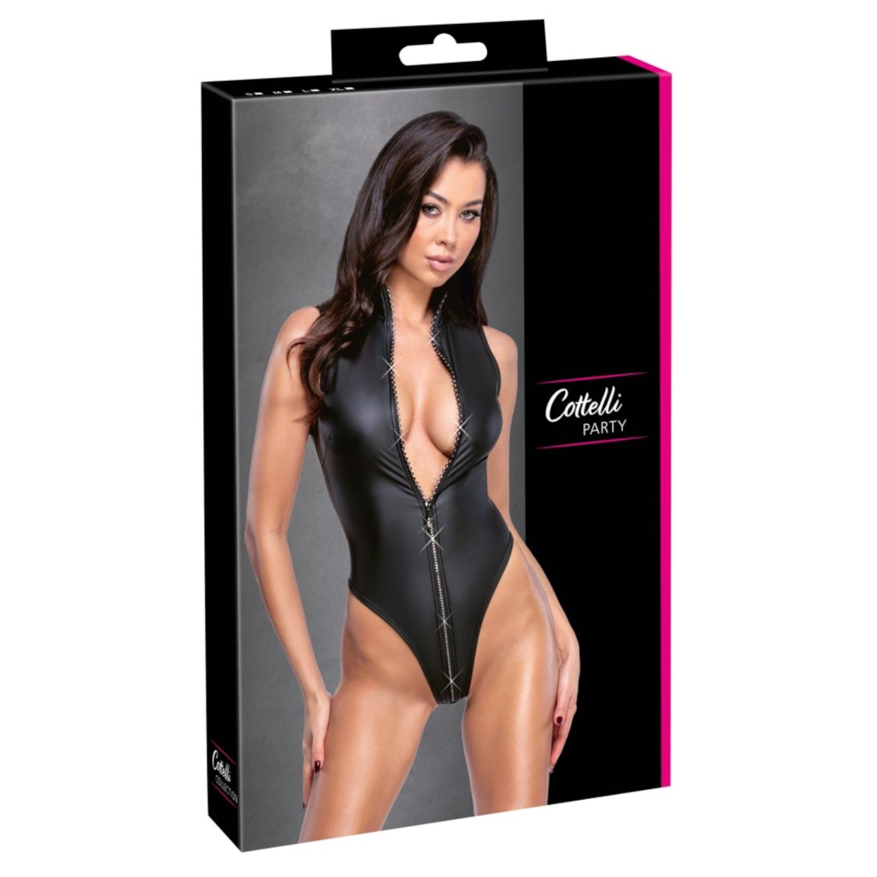 Cottelli - fényes hatású body (fekete) Cottelli - fényes hatású body (fekete)