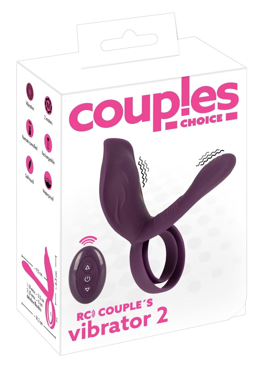 Couples Choice - akkus, rádiós péniszgyűrű (lila) Couples Choice - akkus, rádiós péniszgyűrű (lila)