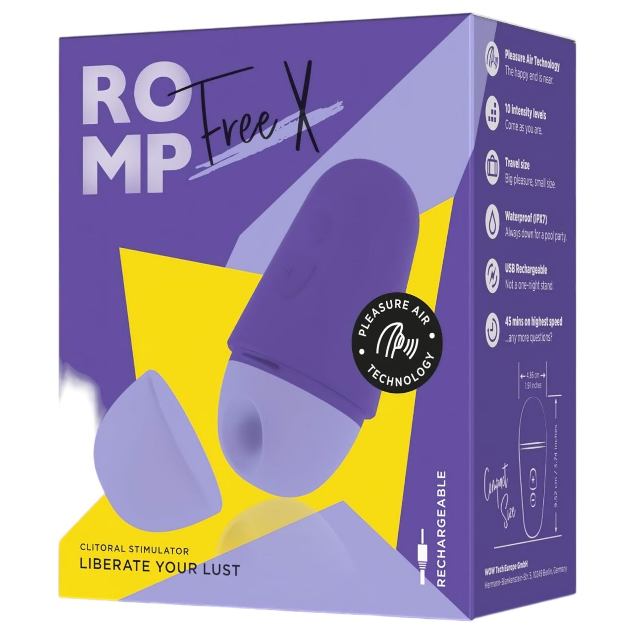 ROMP Free X - akkus, léghullámos csiklóizgató (lila) ROMP Free X - akkus, léghullámos csiklóizgató (lila)