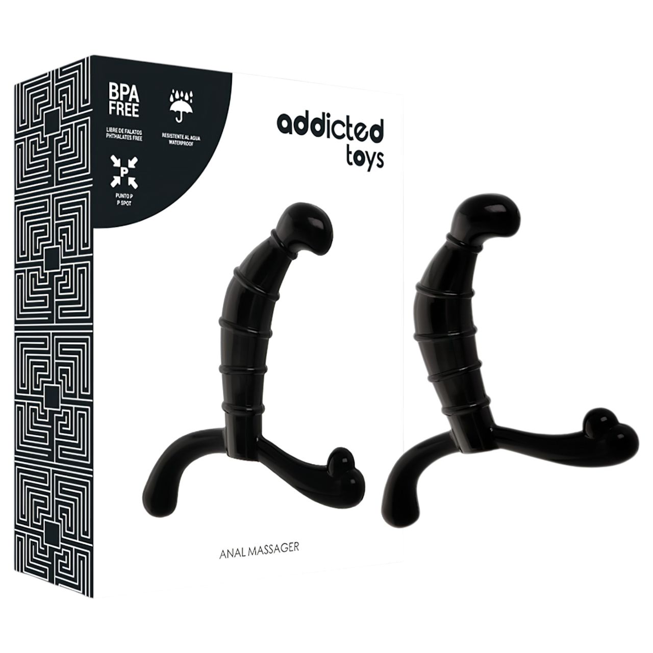 Addicted Toys - prosztata masszírozó és gátizgató dildó (fekete, 11,3 cm) Addicted Toys - prosztata masszírozó és gátizgató dildó (fekete, 11,3 cm)