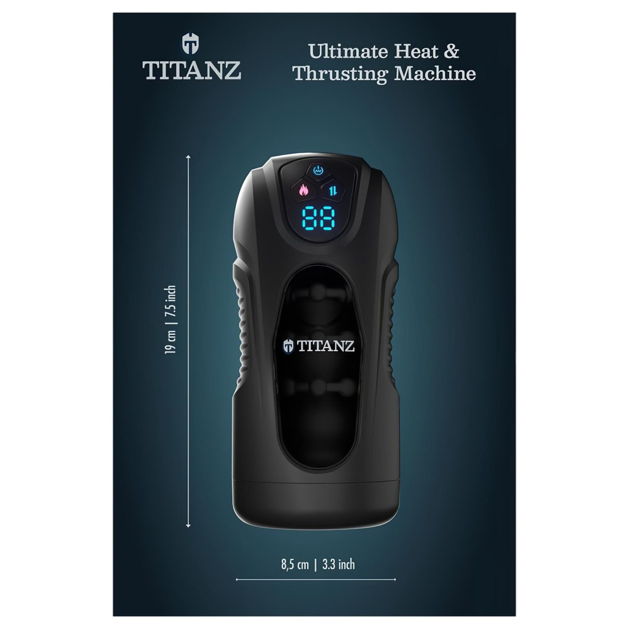 Titanz Ultimate Heat & Thrusting - automata lökő maszturbátor (fekete) Titanz Ultimate Heat & Thrusting - automata lökő maszturbátor (fekete)