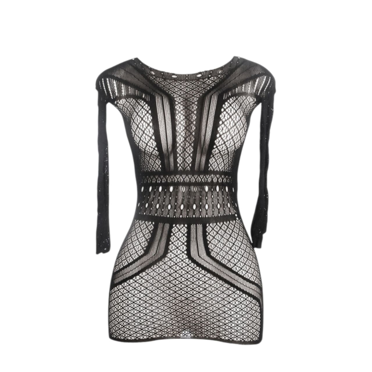Subblime 951931 - nyitott hátú necc ruha (fekete) - XS-M Subblime 951931 - nyitott hátú necc ruha (fekete) - XS-M