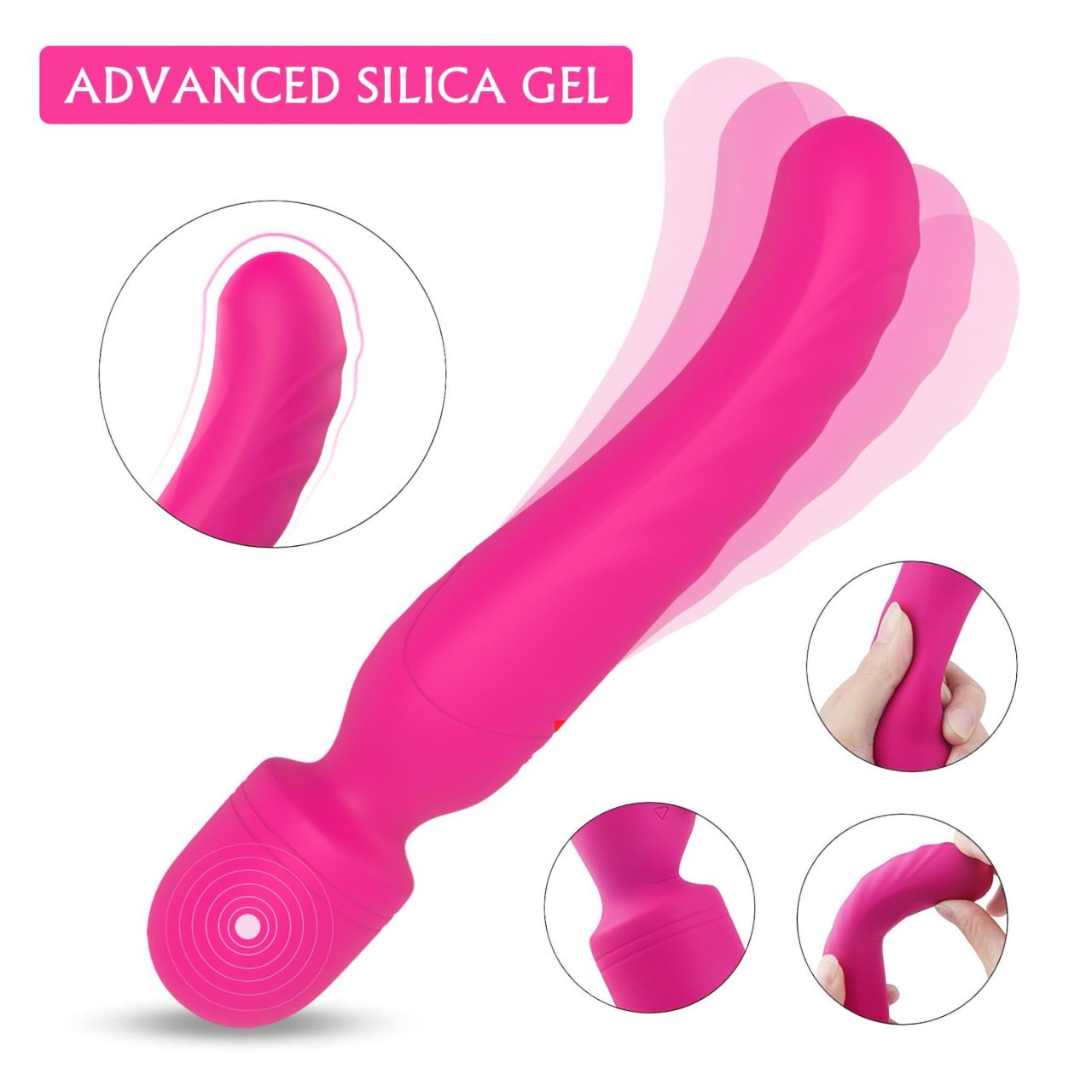 Sex HD Iris - 2 motoros melegítő wand masszírozó vibrátor (pink) Sex HD Iris - 2 motoros melegítő wand masszírozó vibrátor (pink)