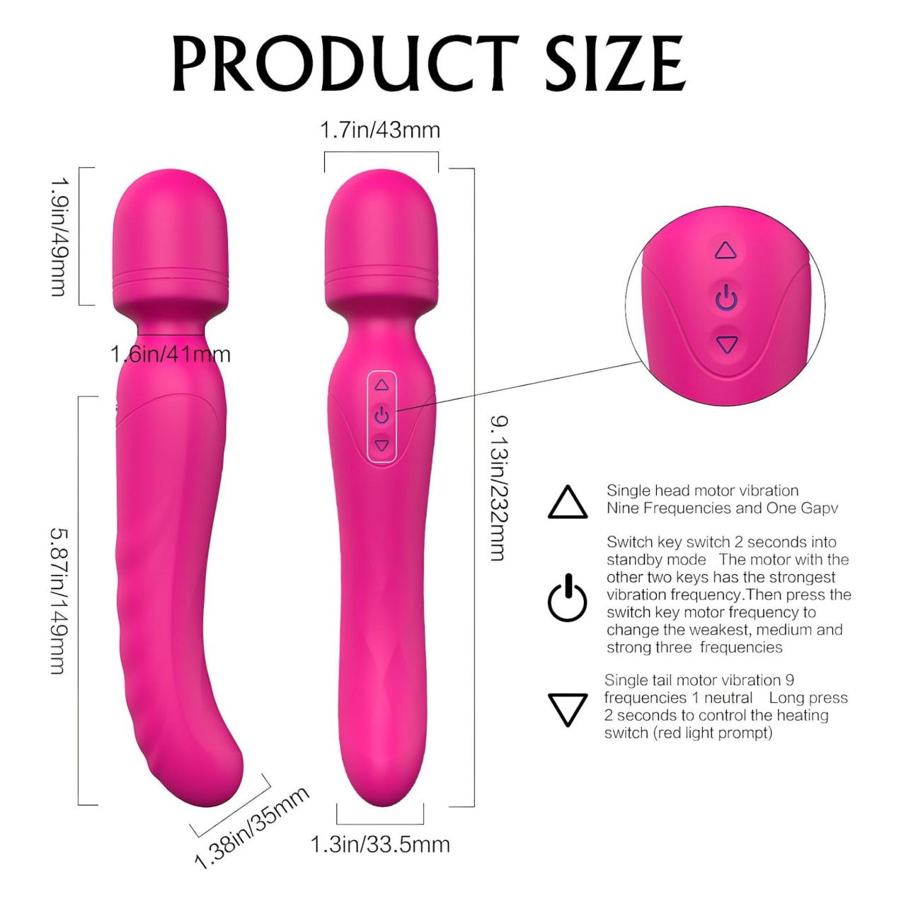 Sex HD Iris - 2 motoros melegítő wand masszírozó vibrátor (pink) Sex HD Iris - 2 motoros melegítő wand masszírozó vibrátor (pink)