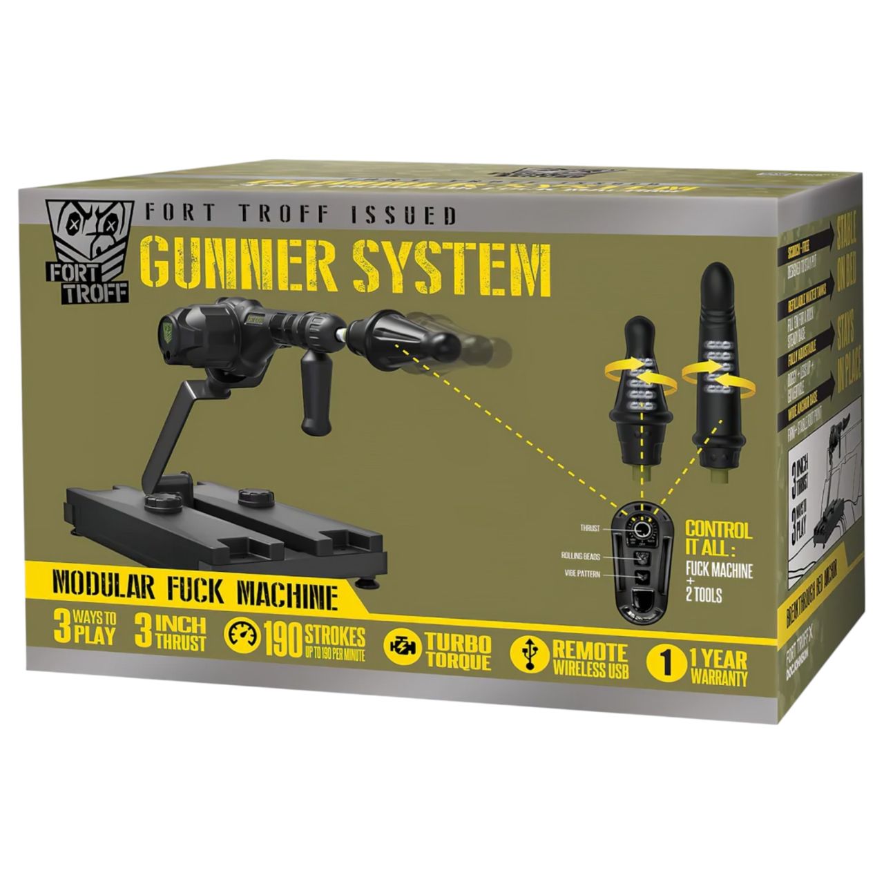 Doc Johnson Gunner System - lökő szexgép (fekete) Doc Johnson Gunner System - lökő szexgép (fekete)