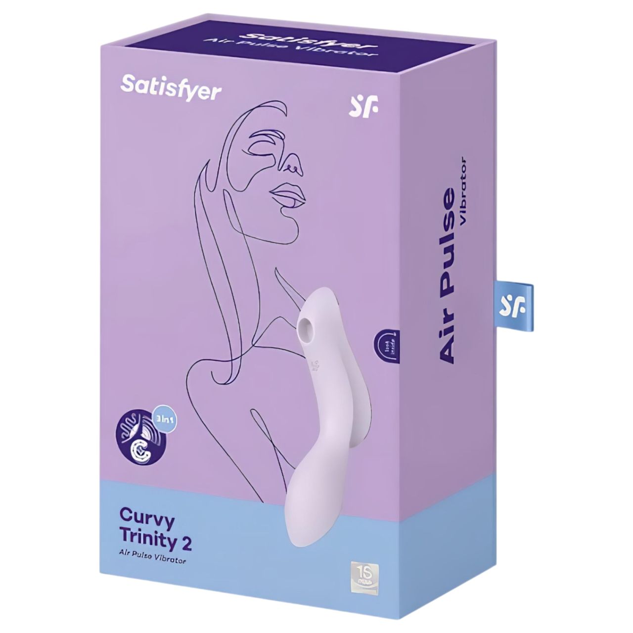 Satisfyer Curvy Trinity 2 - léghullámos 2in1 vibrátor (lila) Satisfyer Curvy Trinity 2 - léghullámos 2in1 vibrátor (lila)