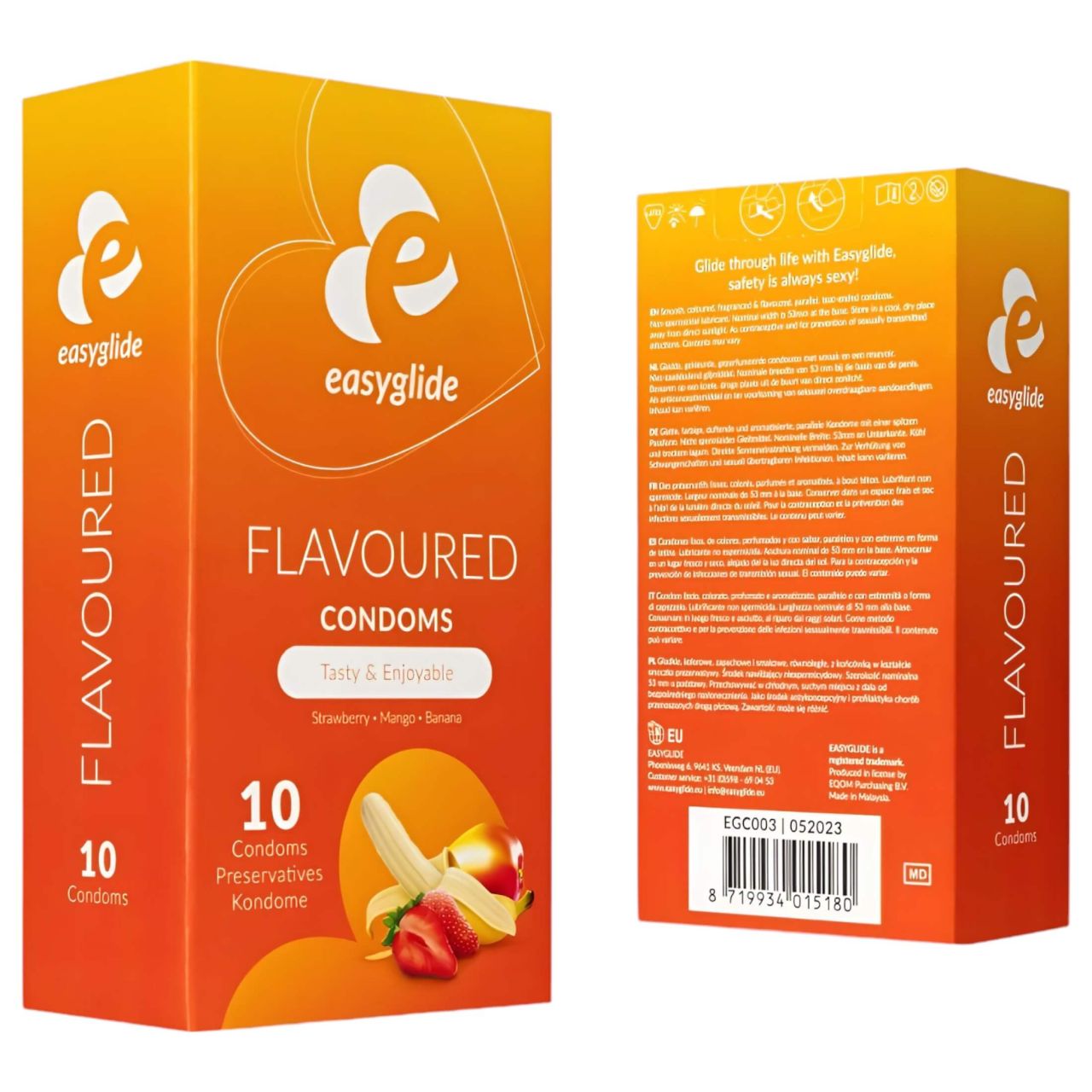 EasyGlide Flavoured - gyümölcs ízű óvszer orális szexhez (10 db) EasyGlide Flavoured - gyümölcs ízű óvszer orális szexhez (10 db)