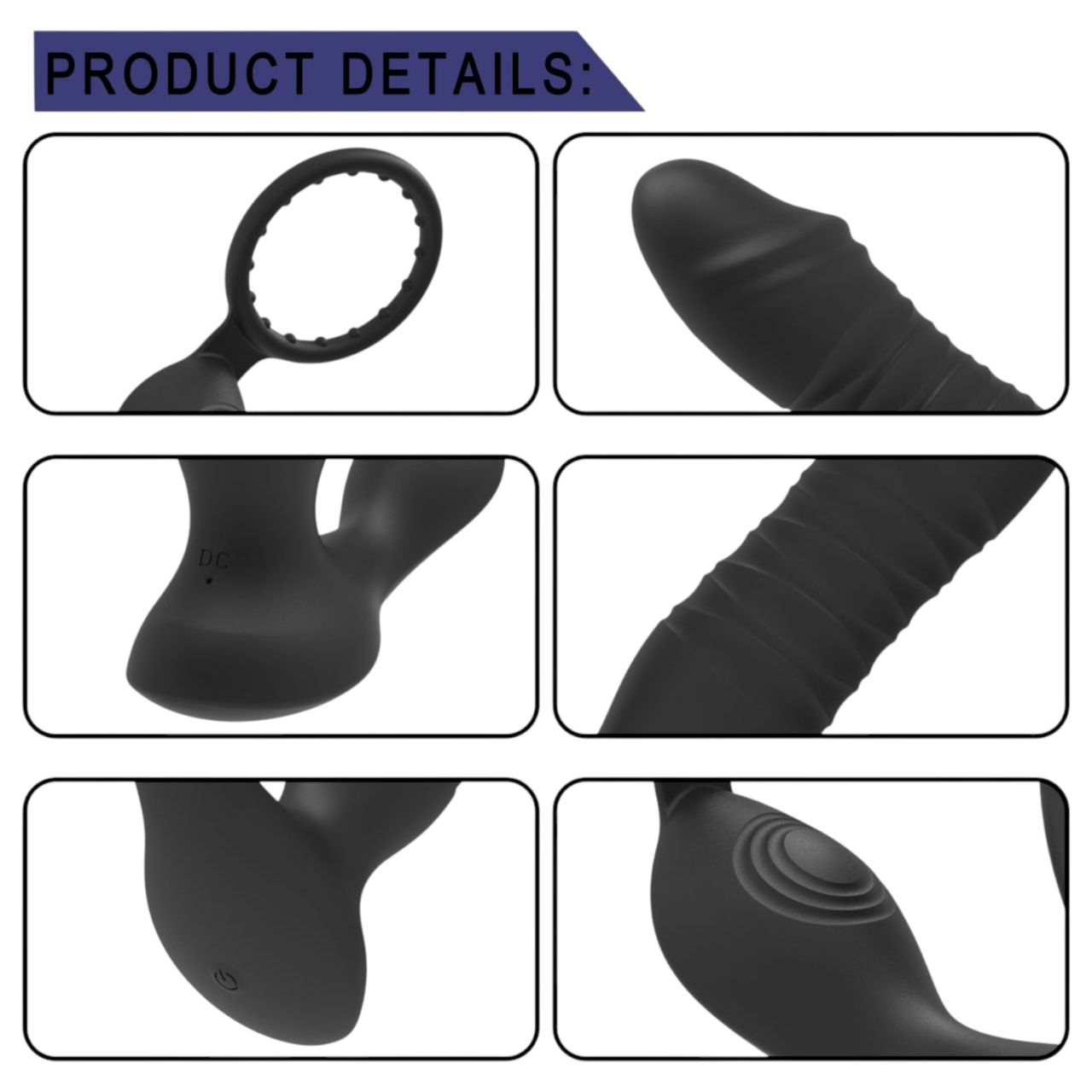 Erospace Men's Play - app-vezérelt lökő anál vibrátor (fekete) Erospace Men's Play - app-vezérelt lökő anál vibrátor (fekete)