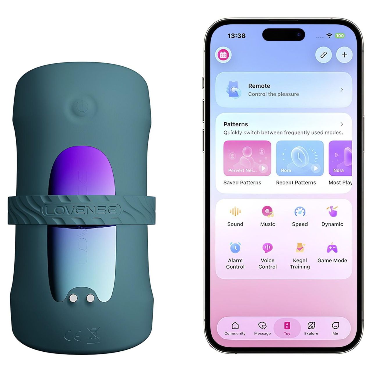 Lovense Gush 2 - app-vezérelt makk vibrátor (türkiz) Lovense Gush 2 - app-vezérelt makk vibrátor (türkiz)