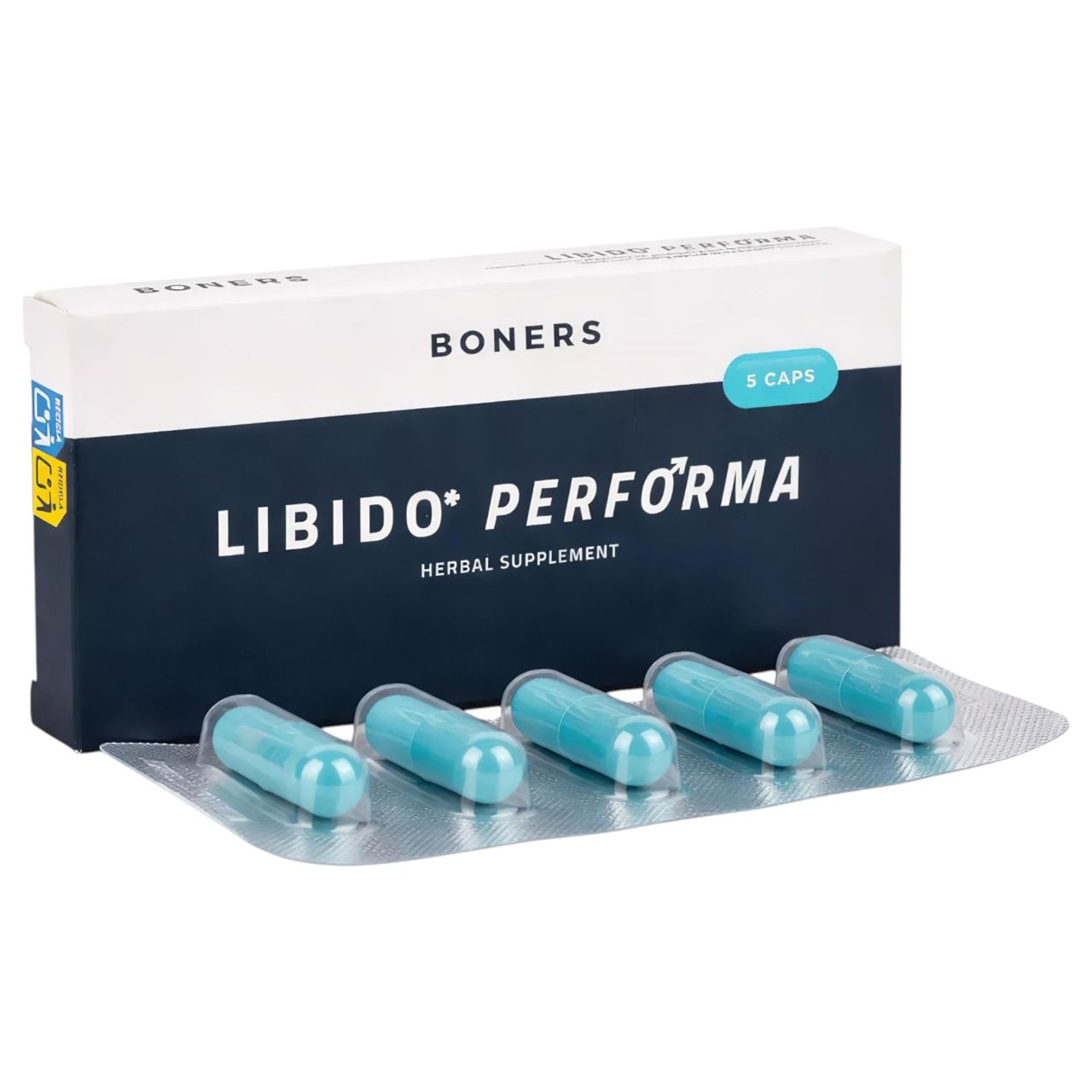 Boners Libido Performa - étrend-kiegészítő kapszula férfiaknak (5 db) Boners Libido Performa - étrend-kiegészítő kapszula férfiaknak (5 db)