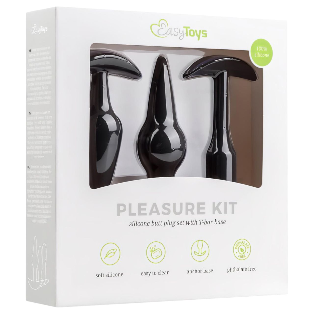 EasyToys Pleasure kit - változatos anál plug szett (fekete)