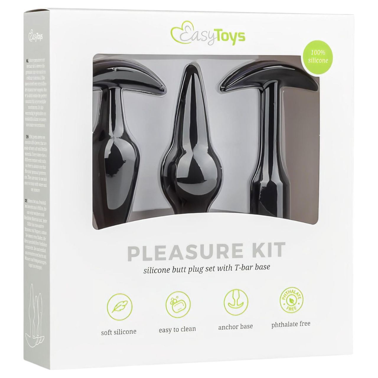EasyToys Pleasure kit - változatos anál plug szett (fekete)