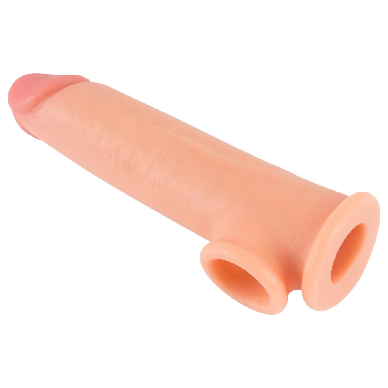 realistixxx - heregyűrűs hosszabbító péniszköpeny - 19 cm (testszínű) realistixxx - heregyűrűs hosszabbító péniszköpeny - 19 cm (testszínű)