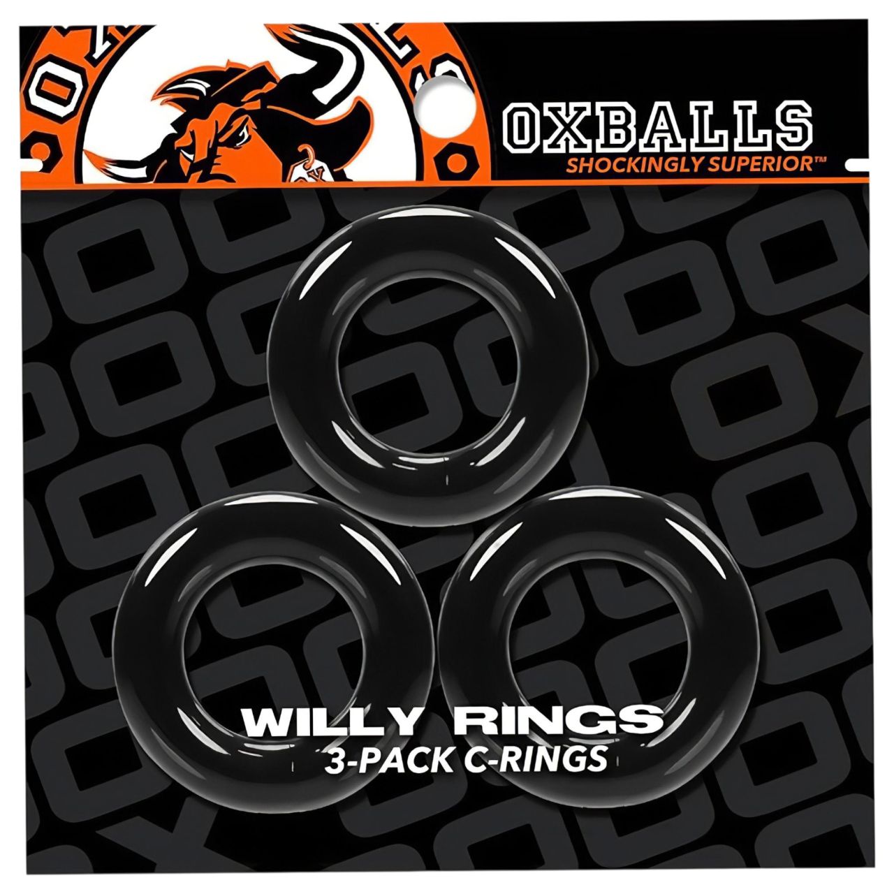 OXBALLS - fekete TPR péniszgyűrű szett (3 db) OXBALLS - fekete TPR péniszgyűrű szett (3 db)