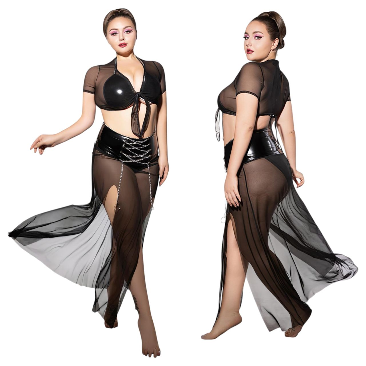 JSY 065 - fekete babydoll szett (XL-2XL) JSY 065 - fekete babydoll szett (XL-2XL)