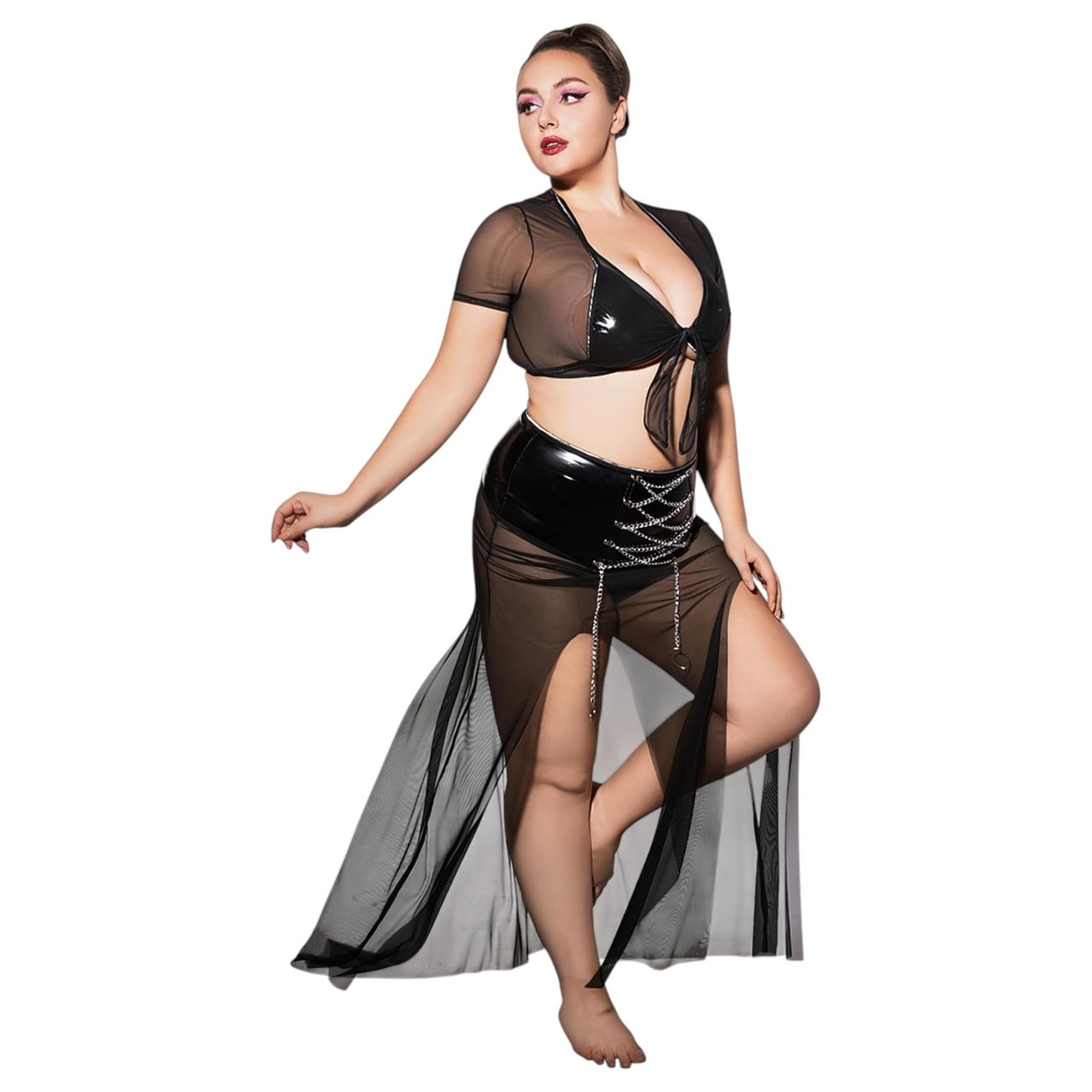 JSY 065 - fekete babydoll szett (XL-2XL) JSY 065 - fekete babydoll szett (XL-2XL)