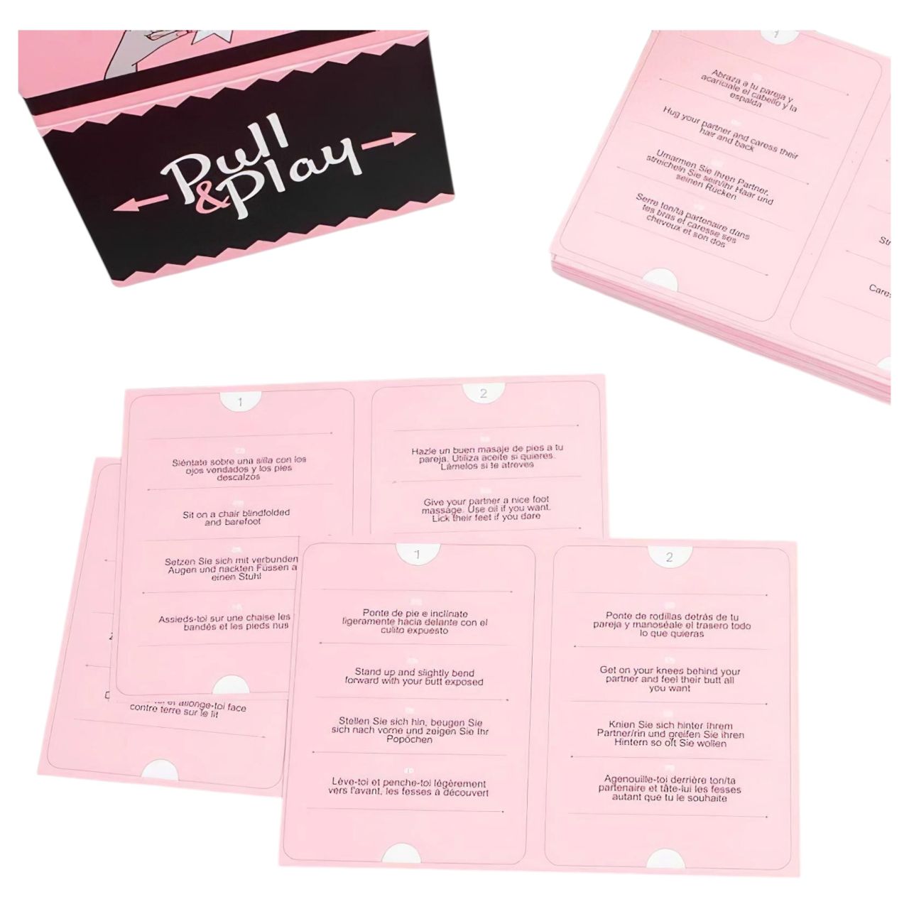 Secret Play Pull & Play - erotikus kártyajáték pároknak (50 kártya) - 7 nyelven Secret Play Pull & Play - erotikus kártyajáték pároknak (50 kártya) - 7 nyelven