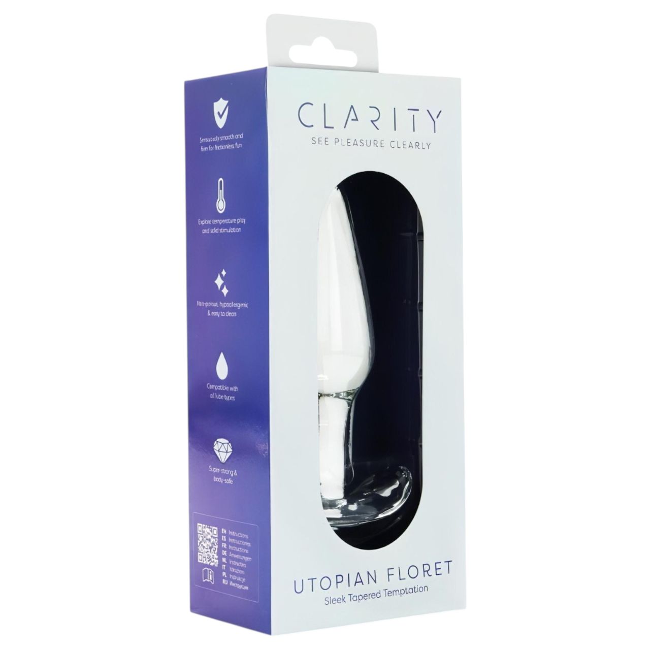 Clarity Utopian Floret - üveg anál plug (átlátszó) Clarity Utopian Floret - üveg anál plug (átlátszó)