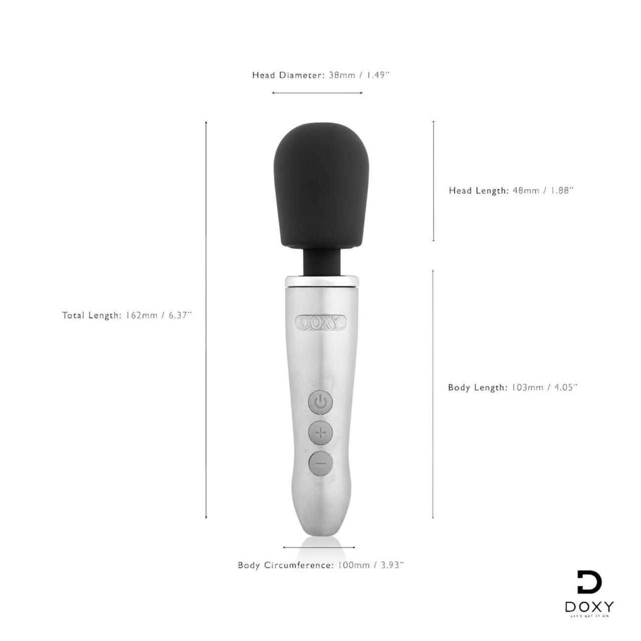 Doxy Go - akkus wand masszírozó vibrátor, vezeték nélküli (ezüst) Doxy Go - akkus wand masszírozó vibrátor, vezeték nélküli (ezüst)