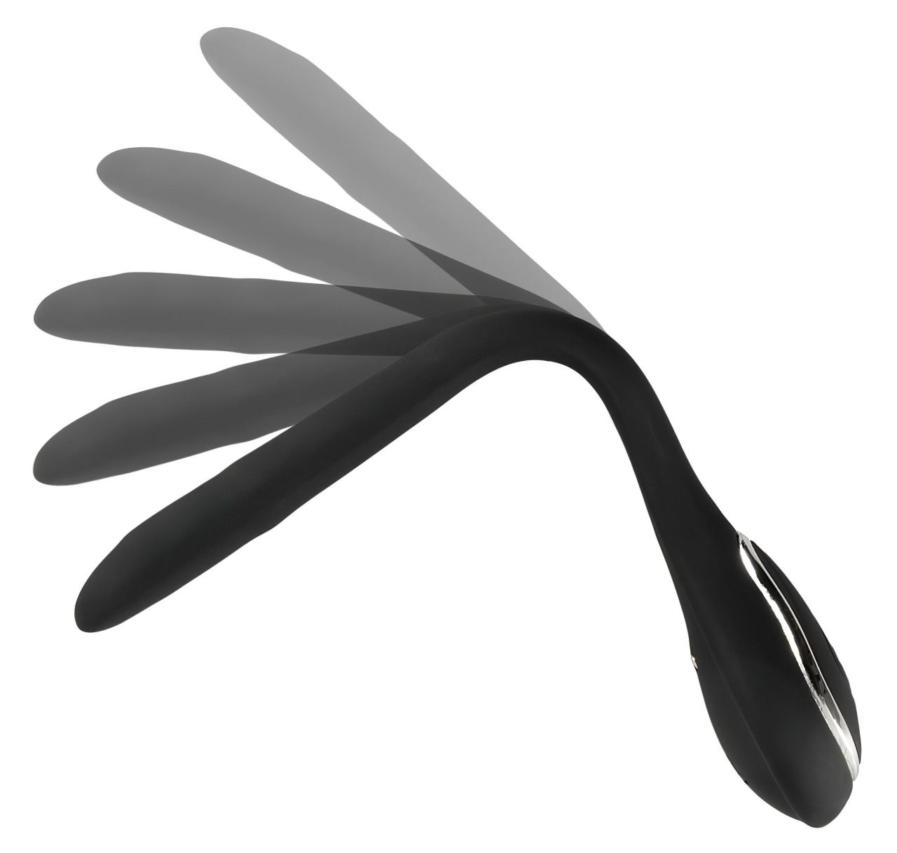 Penis Plug Dilator - fekete akkus, vibrációs húgycső dilátor (1 cm)