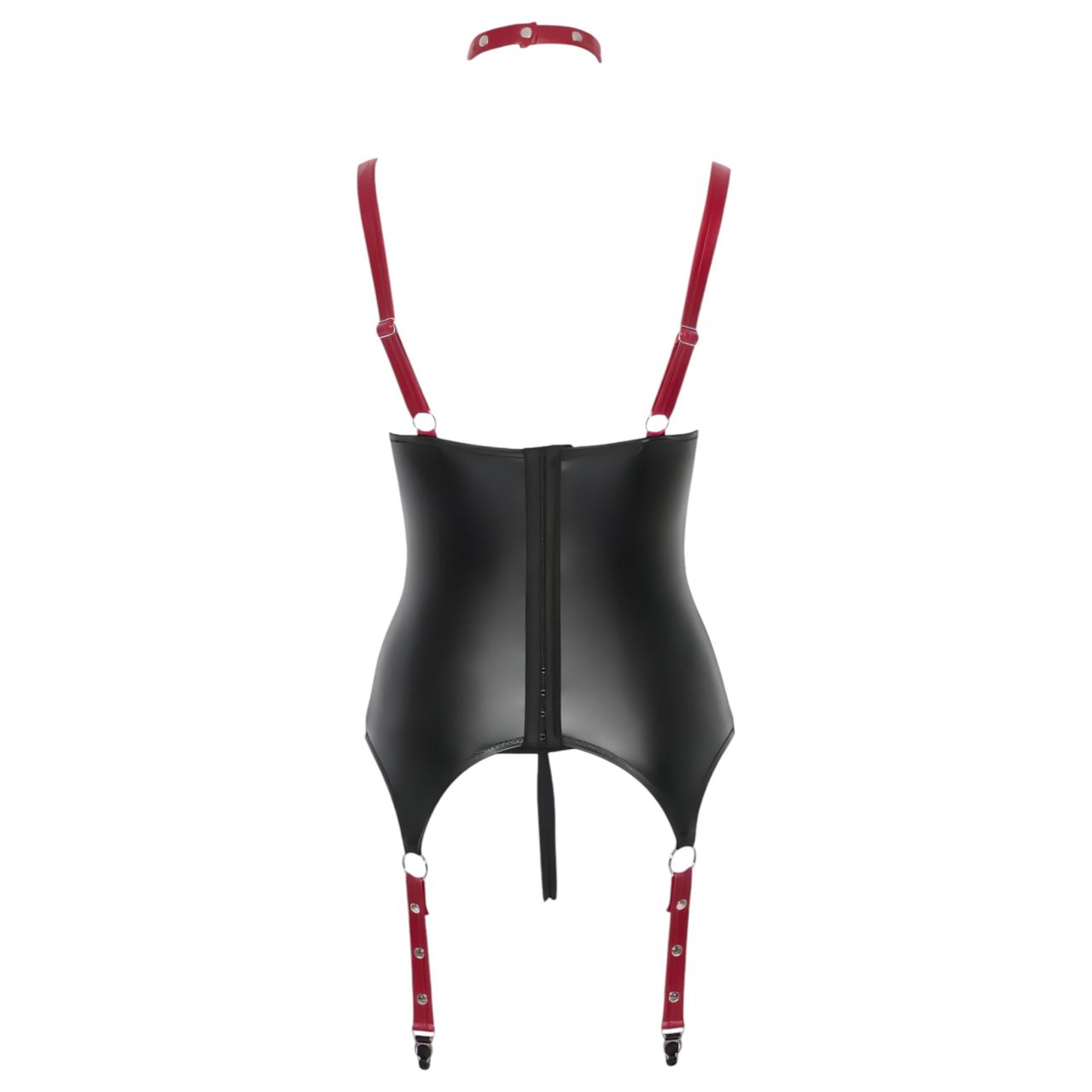 Cottelli Bondage - fényes, push-up felső nyakörvvel (fekete) Cottelli Bondage - fényes, push-up felső nyakörvvel (fekete)