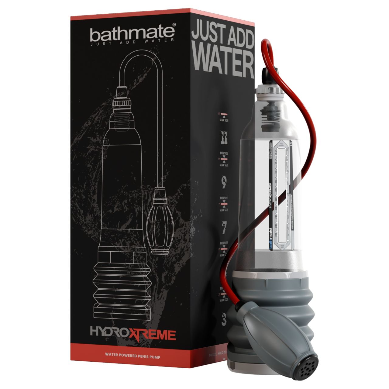 Bathmate HydroXtreme 9 - hidro péniszpumpa kiegészítők nélkül (átlátszó)