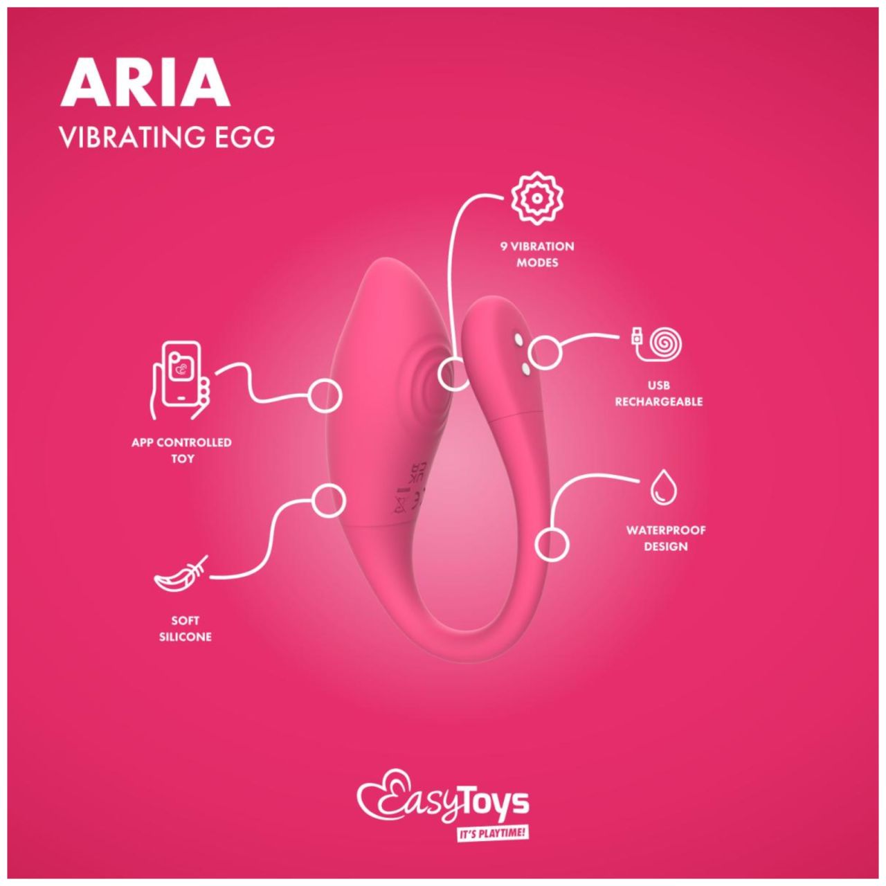 EasyConnect - hordható app-vezérelt vibrotojás (pink) EasyConnect - hordható app-vezérelt vibrotojás (pink)
